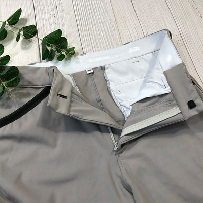 Gray XL Men Equestrian Leggings Polyester Knee Silicone Horse Riding Breeches Pocket