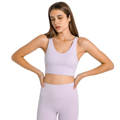 Active Stretch Womens Sports Bra Padded Fitness Top Cross Back Sexy Yoga Bra