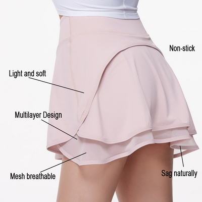 Logo Stamp Women'S Short Skirt Casual Outdoor Sports Girls Skirt Slim Fit Badminton Tennis