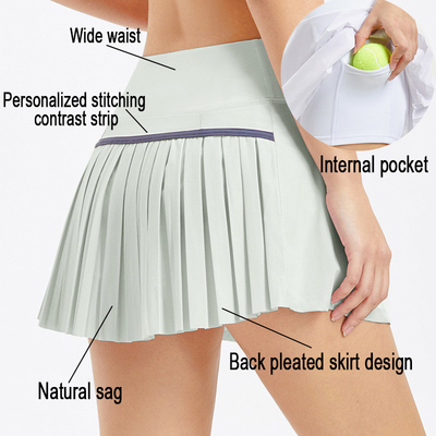 Golf Sports Double Layer Ladies Pleated Skirts Casual Fitness Tennis Shorts Skirt