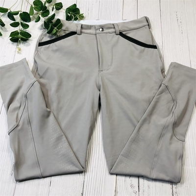 Male Knee Patch Silicone Grip Horse Riding Pants With Pockets