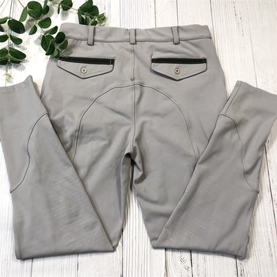 Male Knee Patch Silicone Grip Horse Riding Pants With Pockets