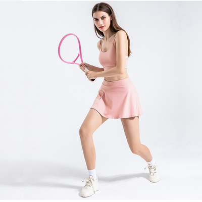 Solid Color Summer Gym Workout Golf Skorts With Pockets Quick Dry Women'S Tennis Skirts