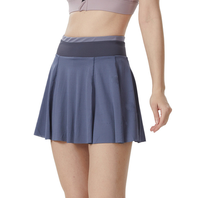 Quick Dry Mesh Womens Golf Clothes Mid Rise Athletic Badminton Tennis Skirt