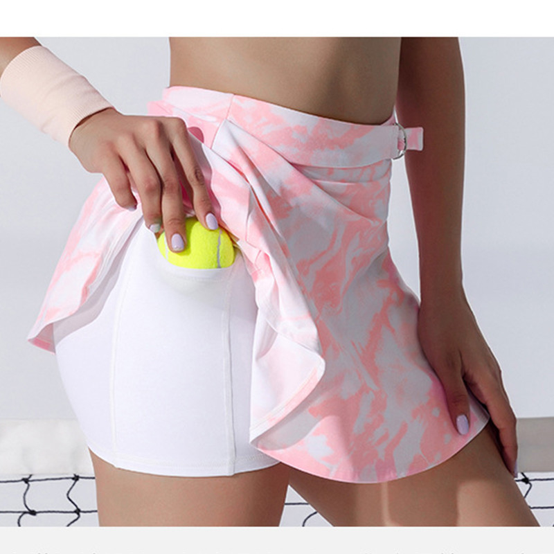 Sweat Wicking Tennis Golf Skorts Women'S Double Layer Short Skirts