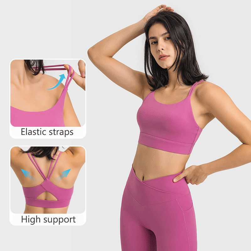 Removable High Impact Padded Ladies Sports Bra Gym Yoga Fitness Running