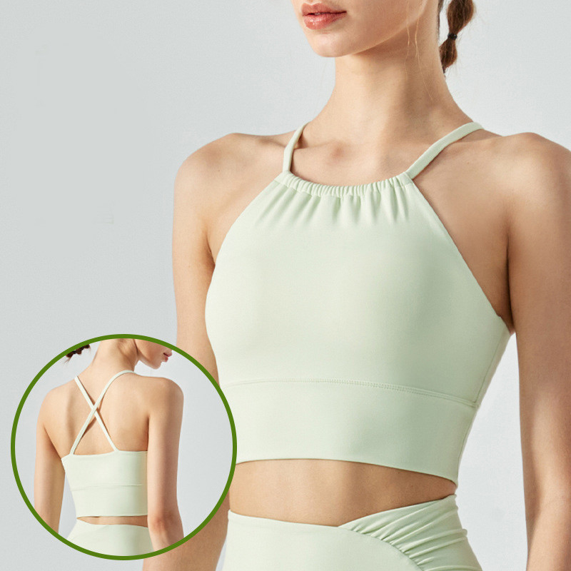 Adjustable Training Fitness Crop Top Gym High Impact Padded Yoga Sport Bra