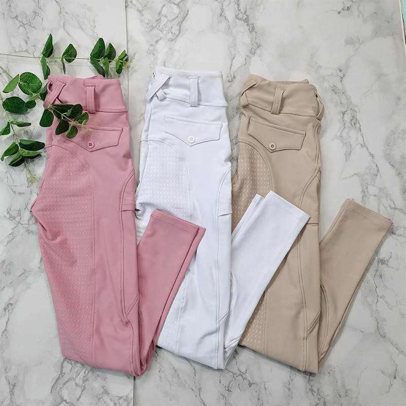 6-16 Years Old Little Girls Horse Riding Leggings With Pockets Anti Fall Off