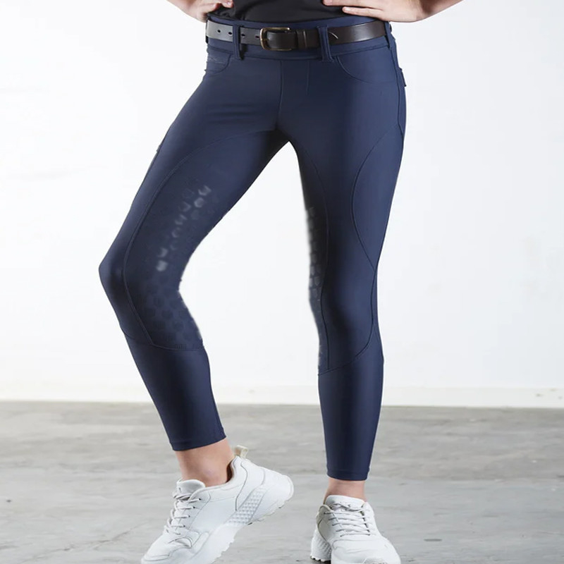 Little Grils Horse Riding Breeches Full Seat Silocne Equestrian Pants With Side Pocket