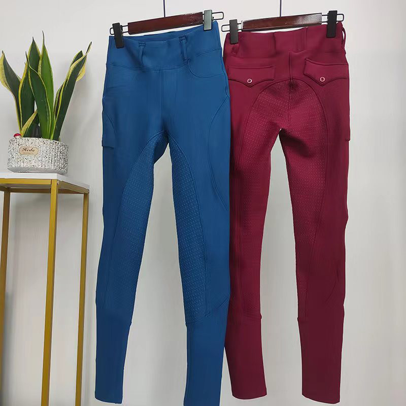 Winter Fleece Arrow Women Silicone Horse Riding Pants With One Pockets