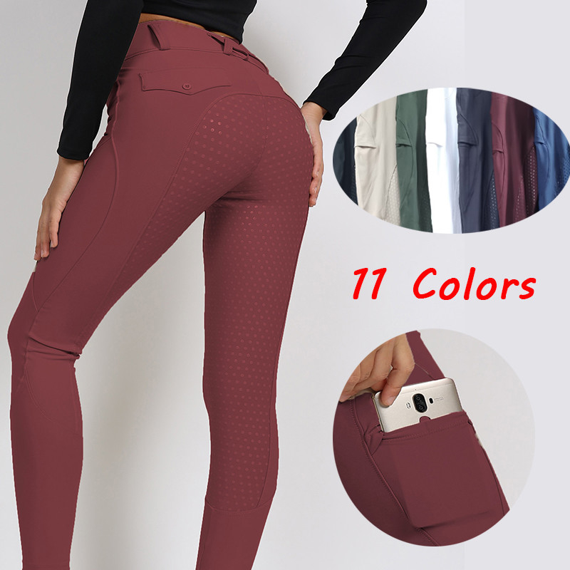 Red 4 Seasons Professional Horse Breeches Quick Dry Equestrian Jodhpurs