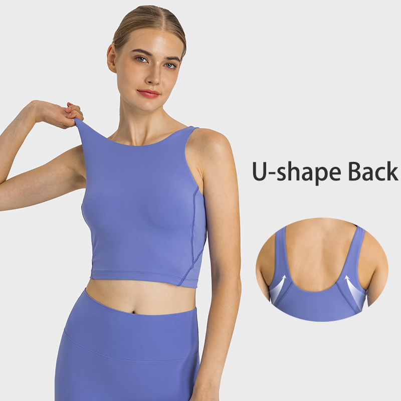 Outerwear Training Running Sports Bra High Neck Female Yoga Vest With Pad