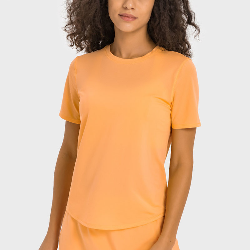New Summer Cool Women Short Sleeve Workout Shirt Yoga T-Shirt Athletic Tee Top