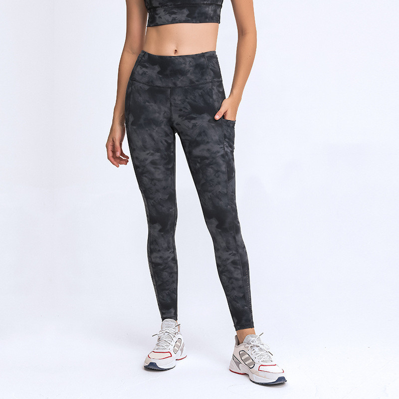 Size 4 - 12 Sweat Wicking Yoga Pants Stitching Pocket Stretchable Double Sided Sanded