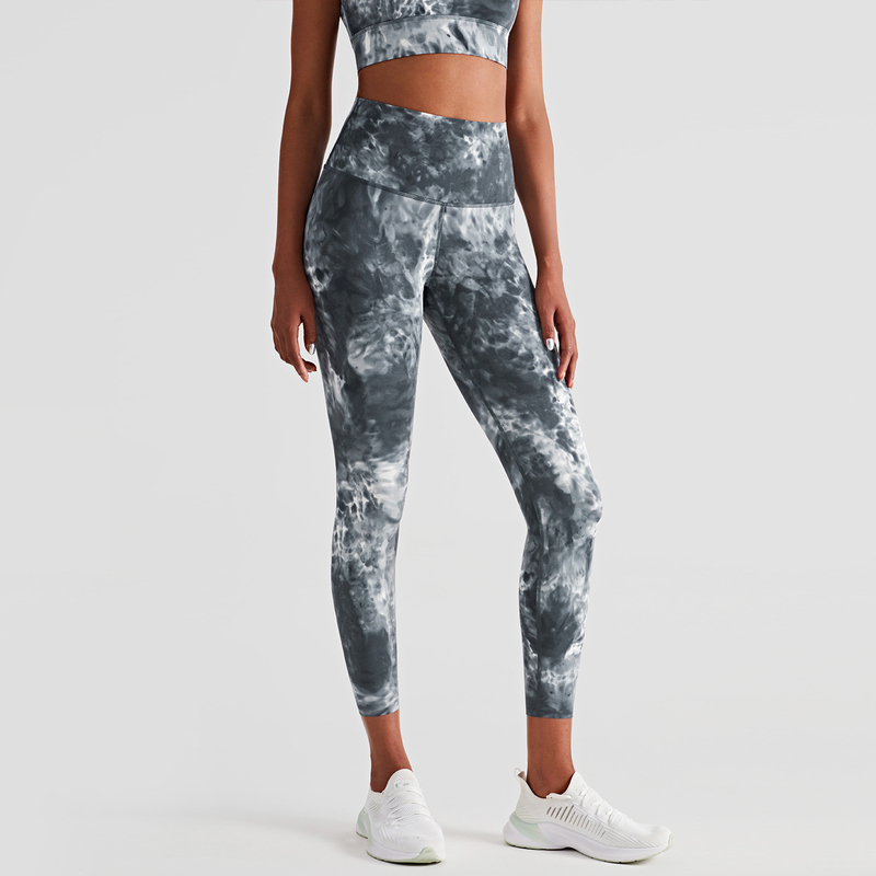 Naked Feeling Patterned Yoga Pants Peach Hip Tie Dye Workout Leggings
