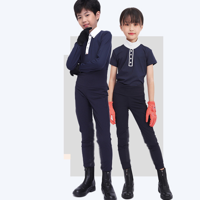 Customized Knee Patch Riding Breeches Silicone Grip Childrens Horse Riding Leggings