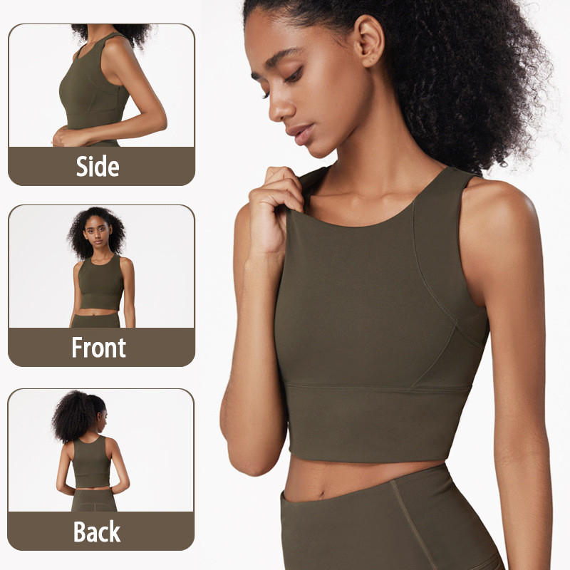 Thickened High Density Fabric Shockproof Gathered Sports Women Fitness Underwear