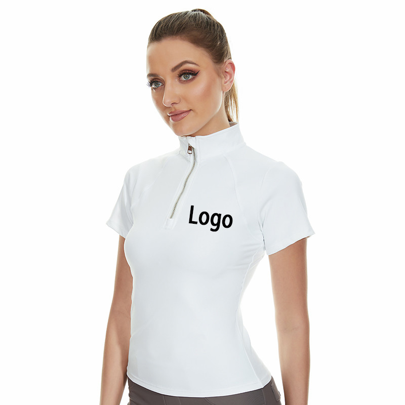 Equestrian Base Layer Half Zipper Horse Riding Shirt Cool Fabric Quick Dry Horse Ridin Tops