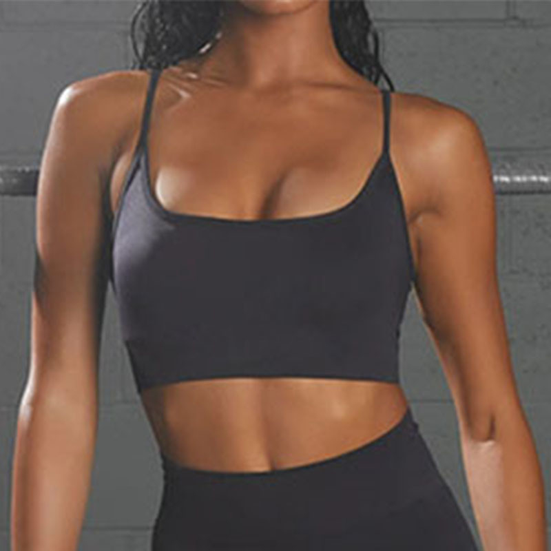 Women's Adjustable Strap Yoga Sports Bra Activewear Seamless Workout Fitness Tops