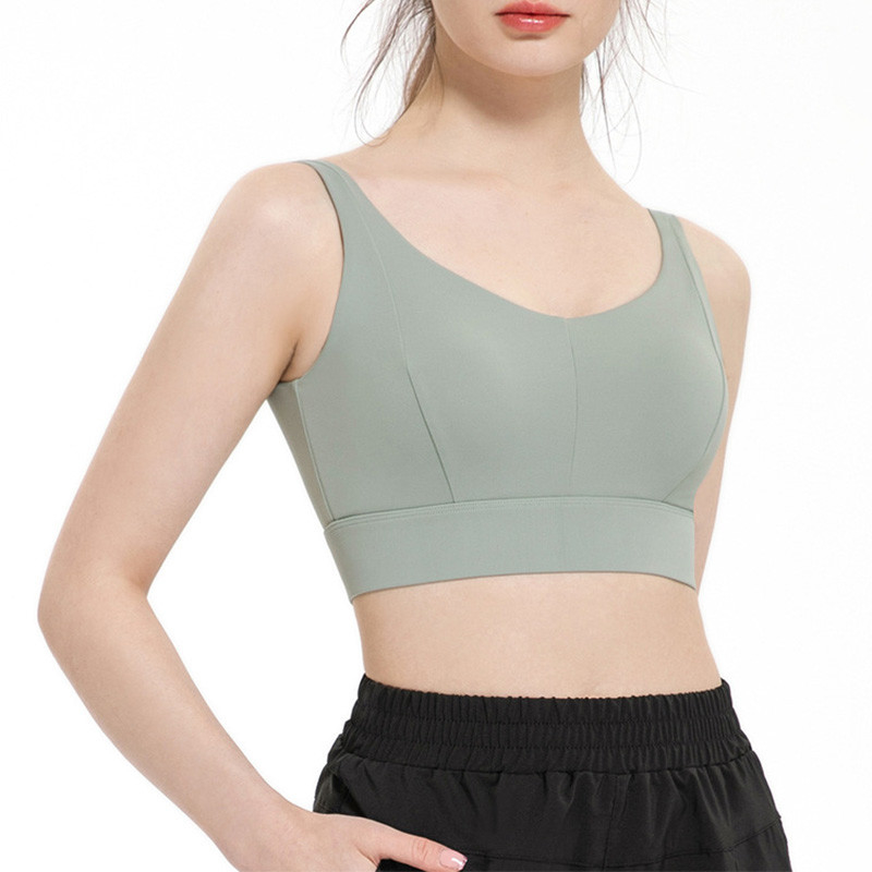 Large Chest Nylon Sports Yoga bra Women High-Strength Integrated Gym Bra