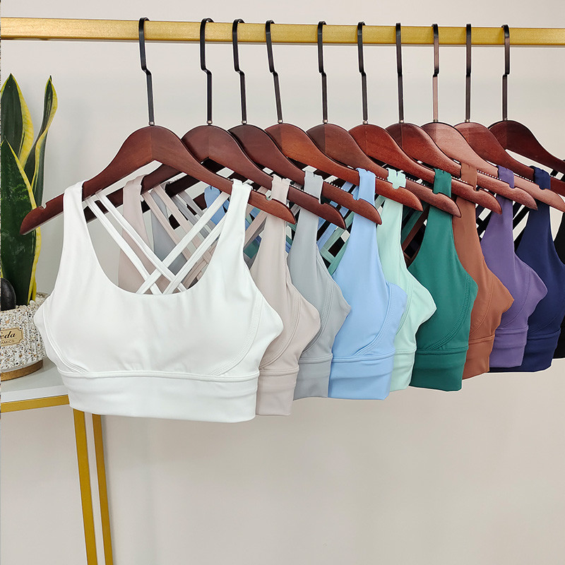 10 colors High Quality Nude V neck Girl Sports Bra Gym workout Fitness Clothing