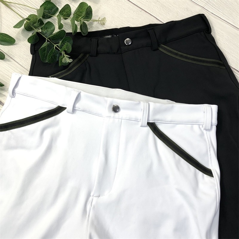 Male Knee Patch Silicone Grip Horse Riding Pants With Pockets